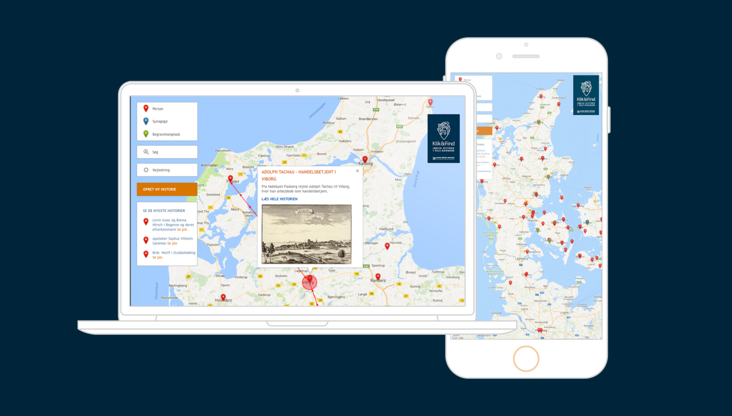Interaktivt site om jødisk lokalhistorie i Danmark fra 1600-1930